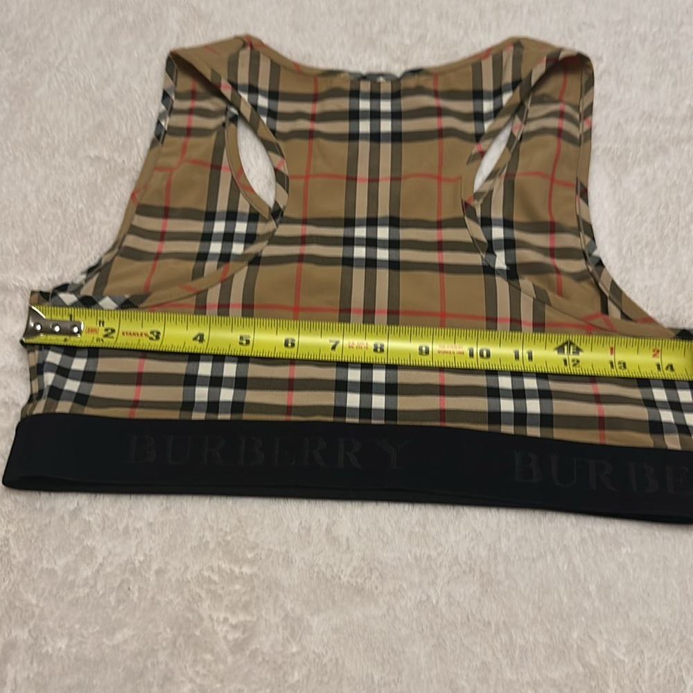Burberry Women's Beige and Black Plaid Tank Top - Picture 5 of 6